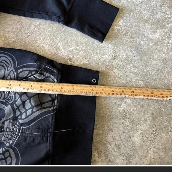 REBEL SPIRIT RARE VINTAGE Zip-Up Hoodie with INSANE GRAPHICS ON IT!! L - Picture 8 of 8